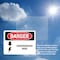 Signmission Underground Live Wire Danger Sign, Plastic, 14in W x 10in L, 2PK OS-2PACK-DS-P-1014-L-1600 - alternate 5